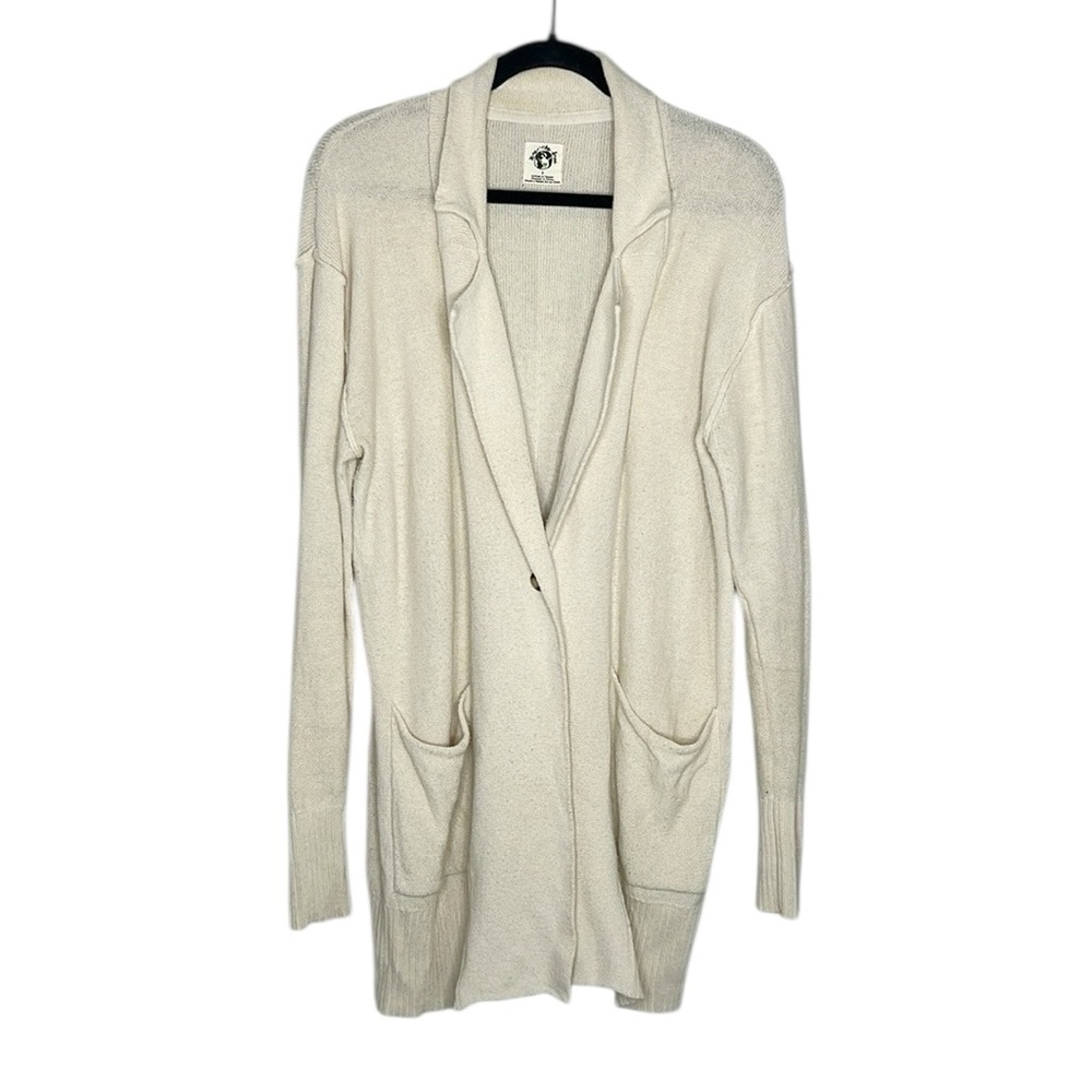 WE THE FREE Oversized Casual 100% Cotton Desert Blazer in Natural size Small